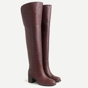 J.Crew Leather over the knee boots aq752